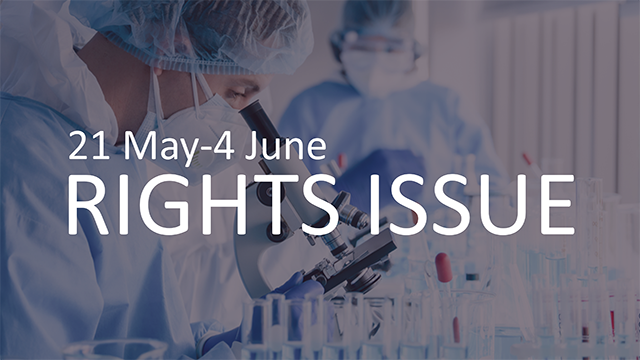Rights issue in progress